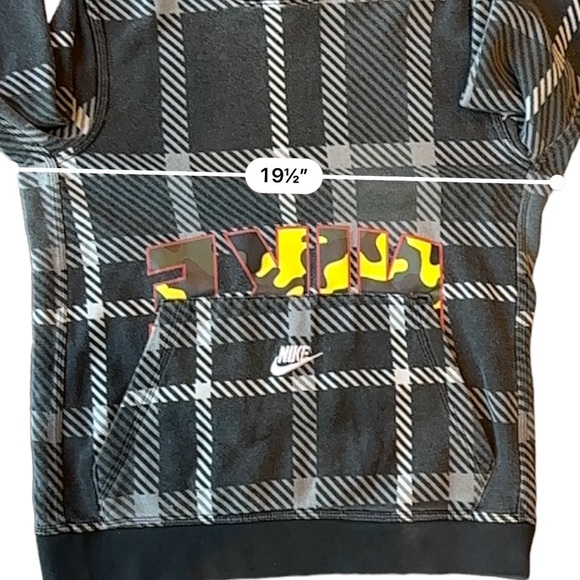 Nike Kids Black and Gray Striped Sweatshirt with Pocket Size Large - Picture 7 of 9